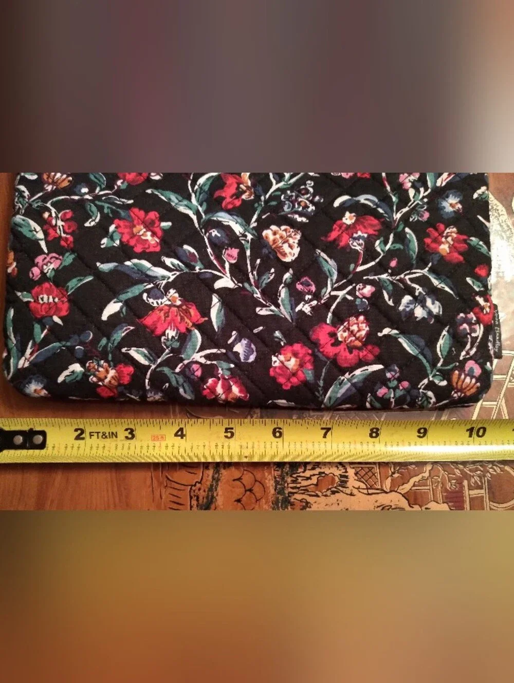 Vera Bradley Laptop/iPad Sleeve, Perrenial Noir, In Excellent Condition